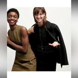 M.M. LAFLEUR The Maude Dress - Contrast Stitch Eco Better Than Denim size 8 EUC